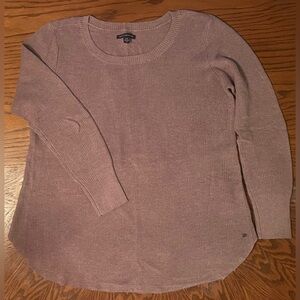 American Eagle Outfitters Women's Ribbed Sweater - Dusty Lilac Size L